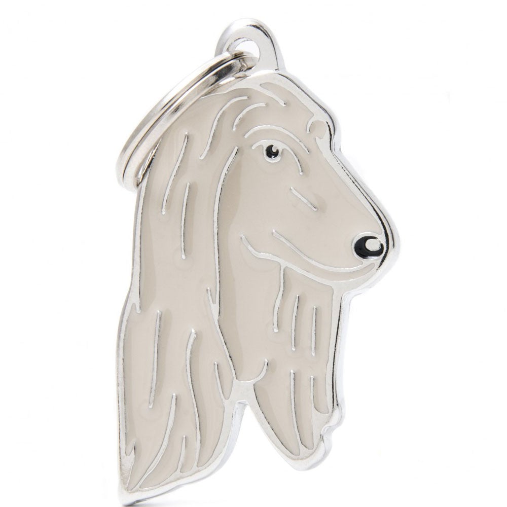 תג שם לכלב עם חריטה AFGHAN HOUND-MF58N