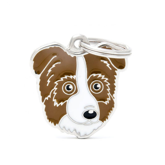 תג שם לכלב עם חריטה AUSTRALIAN SHEPHERD BROWN-MF75