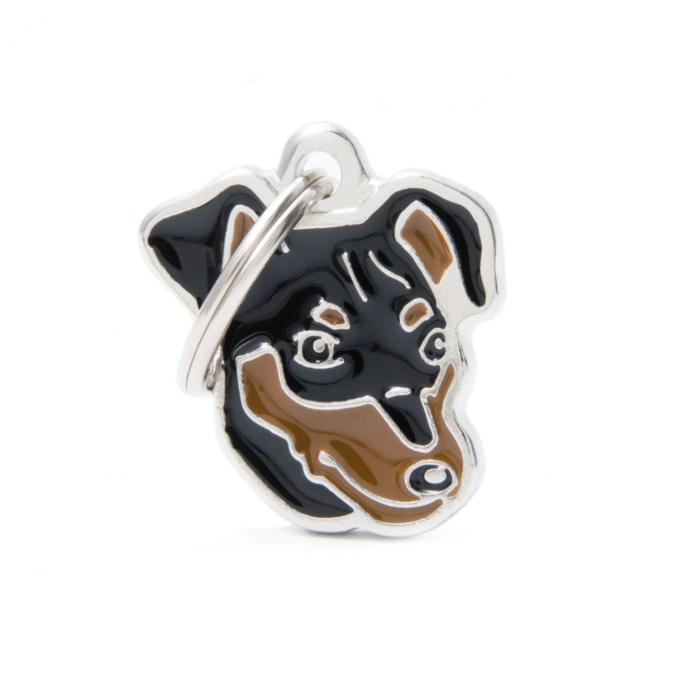 תג שם לכלב עם חריטה PINSCHER BLACK-MF26
