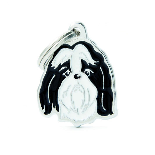 תג שם לכלב עם חריטה SHIH TZU BLACK-MF16N